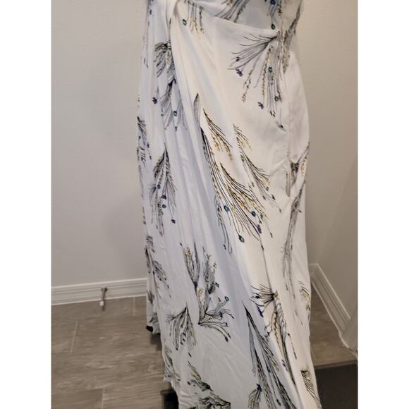 Free People Retro Boho Midi Dress Surplice V-Neck Size 4 Deep V Bohemian EUC - Picture 7 of 15